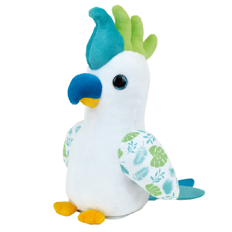  - tropibirds - plush parrot cockatoo i talk 20 cmback and waddle  